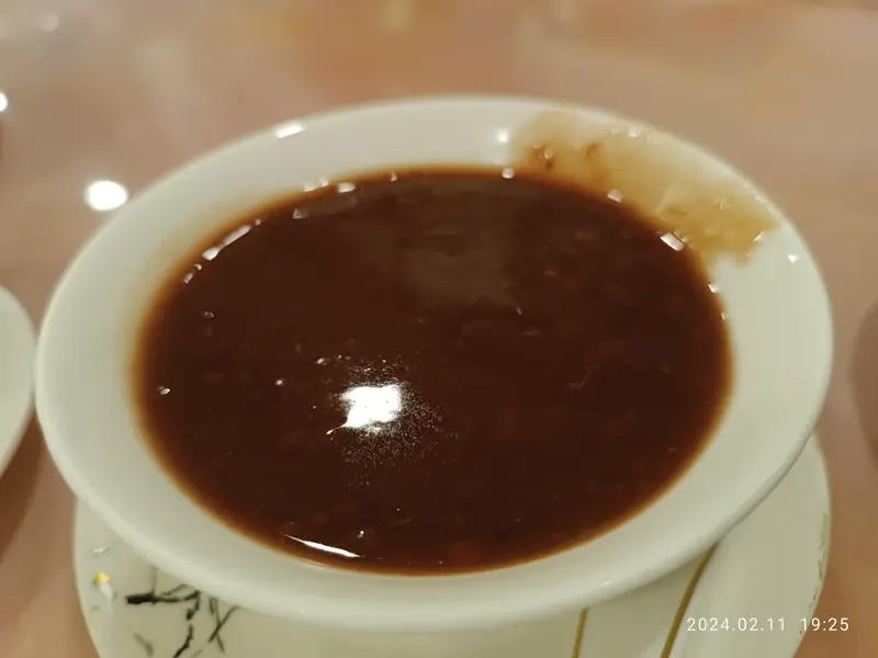 A bowl of sweet red bean soup